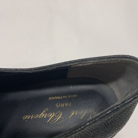 ROBERT CLERGERIE Women’s Black Slip on Leather Loafer Shoe 36.5 Made In France - Picture 8 of 16